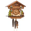 Kuckucksuhr "Schwarzwaldhäuschen" 17x27x27cm Wanduhr aus Holz Schwarzwalduhr