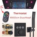 Bad Thermostat Unterputz Duscharmatur Regendusche Duschsystem Schwarz Duschset