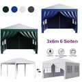 Pavillon 3x3/4/6m Partyzelt Wasserdicht Festzelt Gartenzelt Eventzelt UV-Schutz