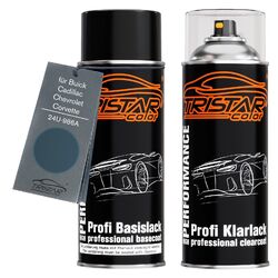 Autolack Spraydosen Set für Buick Cadillac 24U 986A Dark Blue Perl Metallic