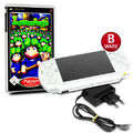 PSP 3004 KONSOLE SLIM & Lite in WEIß #31B + original Ladekabel + Spiel LEMMINGS