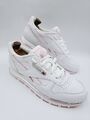 Reebok Classic Leather Clip Damen-Sportschuhe weiß/pink/silber (Größe UK 7)