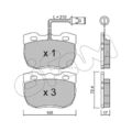 1x ORIGINAL® Cifam 822-177-0 Bremsbelagsatz, Scheibenbremse Vorne, inkl.