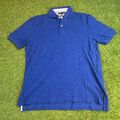 Tommy Hilfiger Poloshirt Blau Herren Polo Kurzarm Elegant Shirt Größe L