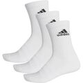 Adidas Herren Damen Trainings Tennis Sport Crew Socken 3er Pack Weiß DZ9356 Neu