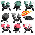 Geschwisterwagen Zwillingswagen Babywagen Kinderwagen Baby Buggy Stahl 2023