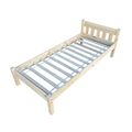 Solides Holzbett  90x200 cm Massiv Jugendbett Kinderbett Natur Kiefer Einzelbett