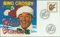 Bing Crosby "White Christmas" Musikpostkarte mit Briefmarke und Sonderstempel