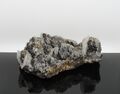 Quarz- und Erzmineralien-Stufe (Kristallcluster), 20 x 14 cm