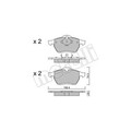 1x ORIGINAL® Metelli 22-0279-0 Bremsbelagsatz, Scheibenbremse Vorne, exkl.