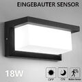 LED Außenleuchte mit Bewegungsmelder Wandleuchte IP65 Anthrazit Sensor Lampe 18W