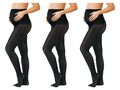 ESMARA® 3 Damen Umstands-Feinstrumpfhosen, schwarz, XS (32/34) - B-Ware sehr gut