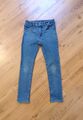 H&M Jeans Hose SKINNY FIT&DENIM Gr.128 blau+Waschung Taschen mit Elasthan Unisex