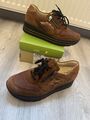 waldläufer orthotritt Damen Sneaker Gr. 37 Braun Leder schuhe Neu 