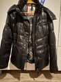 LTB outdoor Daunen Schwarz-graue Jacke Damen, (M) mit Kaputze 