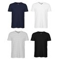 Neutral Herren Fitted Kurzarm T-Shirt V-Neck Bio Baumwolle NE61005 NEU