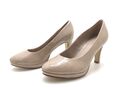 Graceland Damen Pumps High Heels Absatzschuhe Blockabsatz Komfort Beige Gr. 38