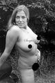 PHOTO -  EROTIK - 2/6 NAKED BLONDE WOMAN ON VESPA V50 R SCOOTER; #29