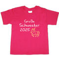 T Shirt Große Schwester 2025  in Pink  WAHL Motiv Wunschname Größe  NEU