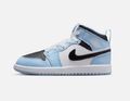 Nike Air Jordan 1 mitteleisblau schwarz weiß Schuhe 555112-401 (GS) UK 11,5 US 12c