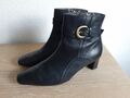 Damen Schuhe Stiefelette CAPRICE Leder schwarz Gr.4 (36,5) wie NEU!