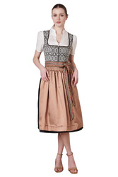 Krüger Collections Dirndl Euphemina, 70cm, schwarz kupfer Midi Gr. 46