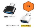 2X USB C auf USB A Adapter OTG USB-Stick Samsung Xiaomi MacBook Buchse Z113