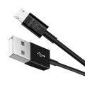 Micro USB Kabel auf USB A 2.0 - 2m Highspeed Lade Datenkabel schwarz