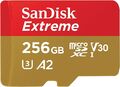 SanDisk Extreme microSDXC UHS-I Speicherkarte 256 GB + Adapter A2, C10, V30, U3