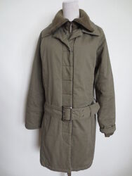 Winter Jacke EDC by ESPRIT Mantel Parka L ca 38 military khaki oliv Gürtel /F2