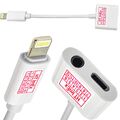 2 in 1 Adapter Audio für iPhone Splitter auf Klinke 3,5mm Aux Musikhören + Laden