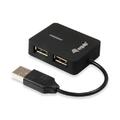 Equip USB Hub 2.0 4 Port Reise USB-Hub PC Notebook Laptop schwarz