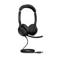 JABRA Evolve2 50 Schwarz Stereo On-Ear Headset ANC UC USB-A Busylight BRANDNEU