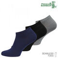 Herren BAMBUS Sneakersocken mit handgekettelter Spitze und Soft-Bund im 3er Pack