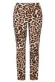 Damen Leo Print Chino Hose elegant Taschen Stretch Stretchhose 36 38 40 42 44