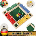 4-Spieler Shut The Box Würfelspiel Klappenspiel Brettspiel für Kinder Erwachsene