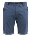 D555 Herren ALDERTON Stretch Chambray Shorts IN Marineblau 42 Zu 56