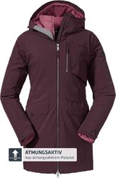 SCHÖFFEL Damen Jacke Winterjacke Regenjacke Outdoorjacke Mantel Parka, Bordo, 34