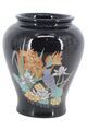 DéCOR EXCLUSIV Keramik Vase Schwarz Geblümt 15 cm Vintage