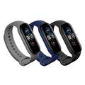 3x Armband Ersatz Schwarz Blau Grau Xiaomi Mi Band 5 Fitness Sport Tracker 