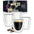 Moritz & Moritz 4 x 60 ml Doppelwand-Thermo-Gläser für Espresso Kaffee Coffee