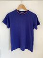 Original Moncler Kinder blau Baumwolle Kurzarm Logo T-Shirt Alter 14 Jahre / 154 cm