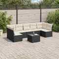 Gartenmöbel Sofa Garnitur Lounge Sitzgruppe 8-tlg. Grau Poly Rattan vidaXL