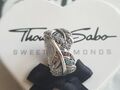 Thomas Sabo Feder Band Ring Gr.52 TR2284-342-7 Neuzustand 