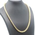 Elegante Zopf Gold Kette 750 18 Kt Gelbgold 60 cm Goldkette Herren Wert 5200,-