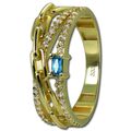 GoldDream Gold Ring Glamour Gr.54 Zirkonia weiß 333er Gelbgold GDR542Y54