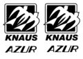 Knaus Azur Wohnmobil Camper 4x Aufkleber Wohnwagen Caravan Sticker Aufkleber.