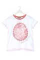 DESIGUAL T-Shirt Damen Gr. DE 38 weiß-rot Casual-Look