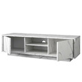 LC Spa TV-Lowboard Carrara Fernsehschrank Unterschrank Schrank Marmor Weiß Dekor