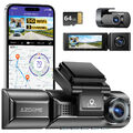 AZDOME 3-Kanal 4K Dashcam Dual 2K+1080P AutoKamera Recorder GPS WIFI IR G-Sensor